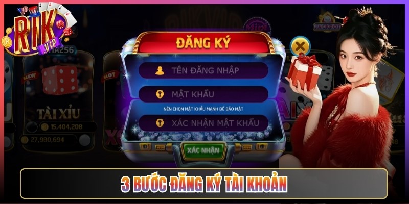 3 bước đăng ký tài khoản